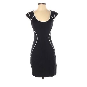 EXPRESS Black and White Dress Midi Dress